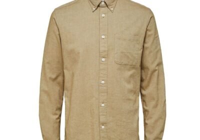 Ανδρικό-Μπεζ-Patch-Pocket-ShirtBeige-SELECTED-HOMME
