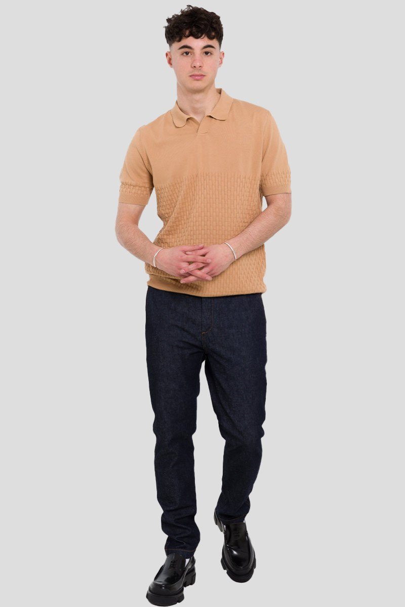 Ανδρικό Μπεζ Polo T Shirt +39MASQ