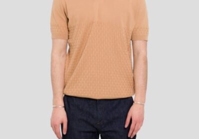 Ανδρικό-Μπεζ-Polo-T-Shirt-39MASQ