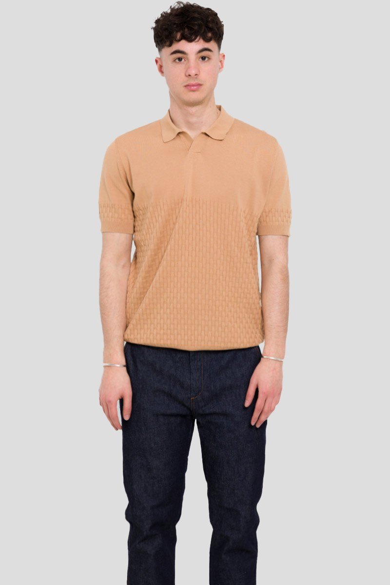 Ανδρικό Μπεζ Polo T Shirt +39MASQ