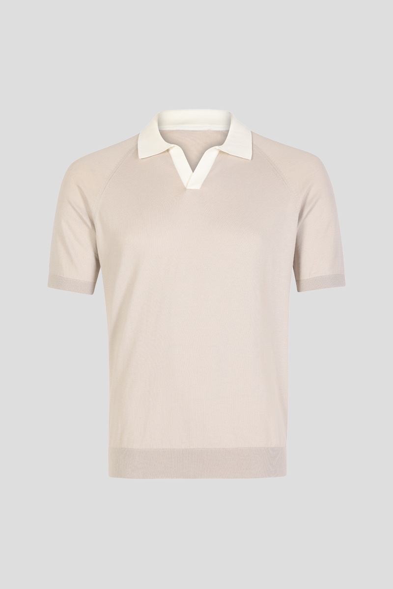 Ανδρικό-Μπεζ-Polo-T-shirt-GRAN-SASSO