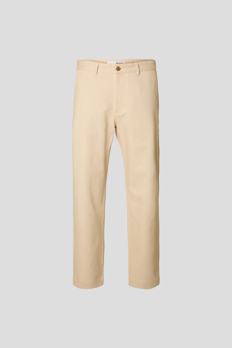 Ανδρικό-Μπεζ-Regular-Fit-Trousers-SELECTED-HOMME