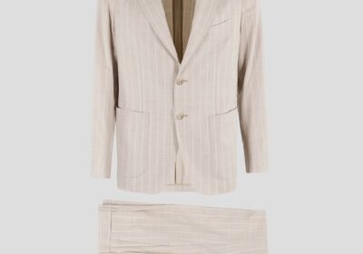Ανδρικό-Μπεζ-Sand-Pinstripe-Suit-TAGLIATORE