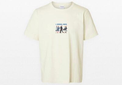 Ανδρικό-Μπεζ-Short-Sleeved-T-shirt-SELECTED-HOMME