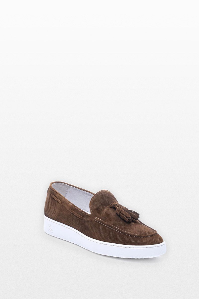 Ανδρικό Μπεζ Suede Knitted Moccasins/Beige PHILIPPE LANG