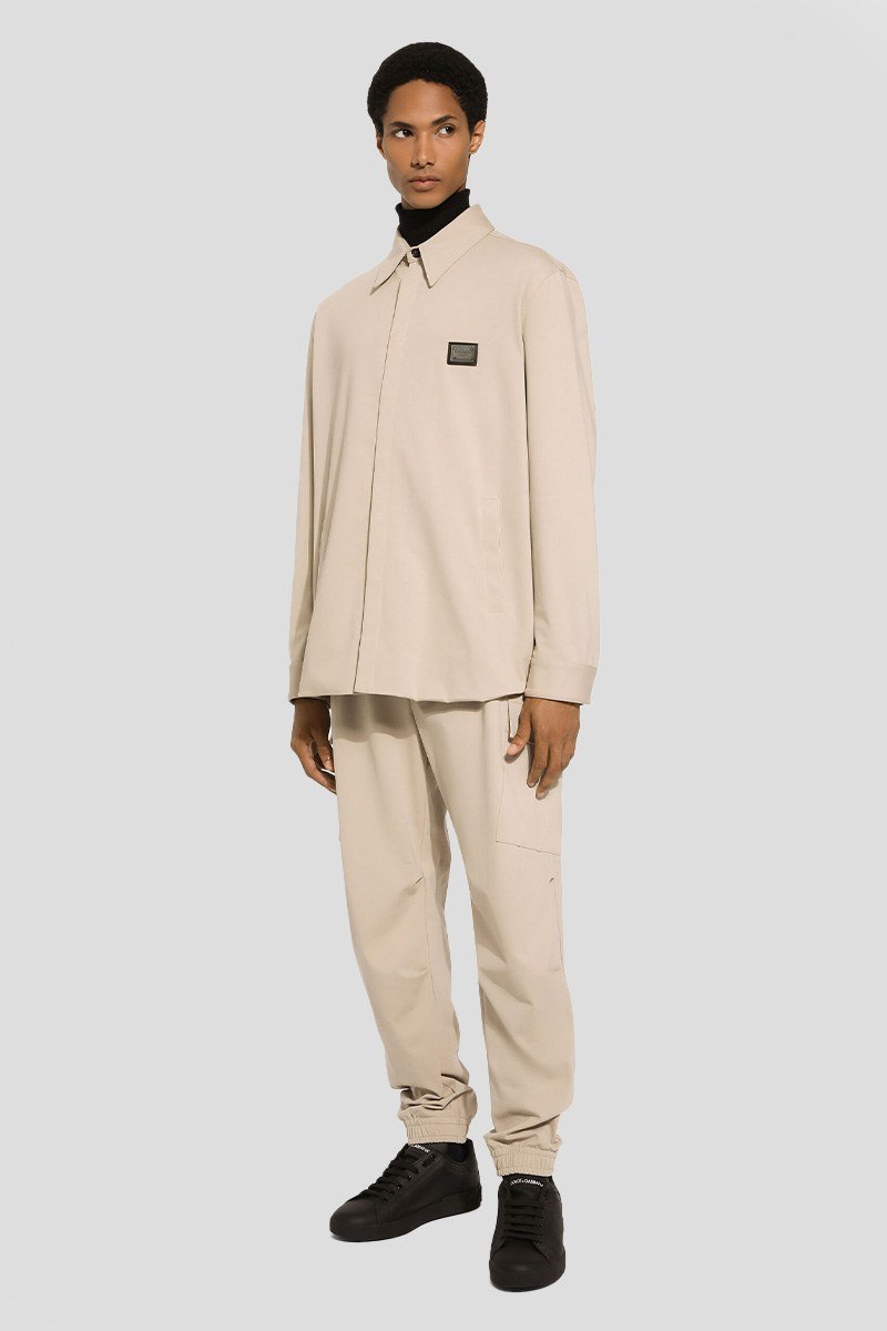 Ανδρικό Μπεζ Technical fabric shirt DOLCE&GABBANA
