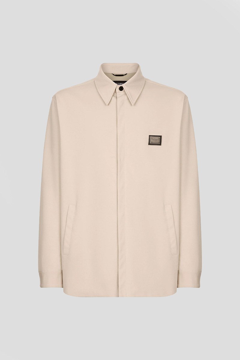 Ανδρικό-Μπεζ-Technical-fabric-shirt-with-tag-DOLCEGABBANA