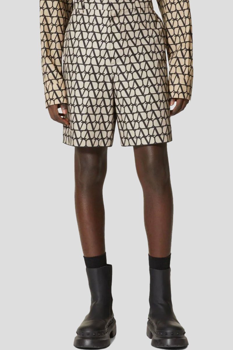 Ανδρικό Μπεζ Toile Iconographe Shorts VALENTINO GARAVANI