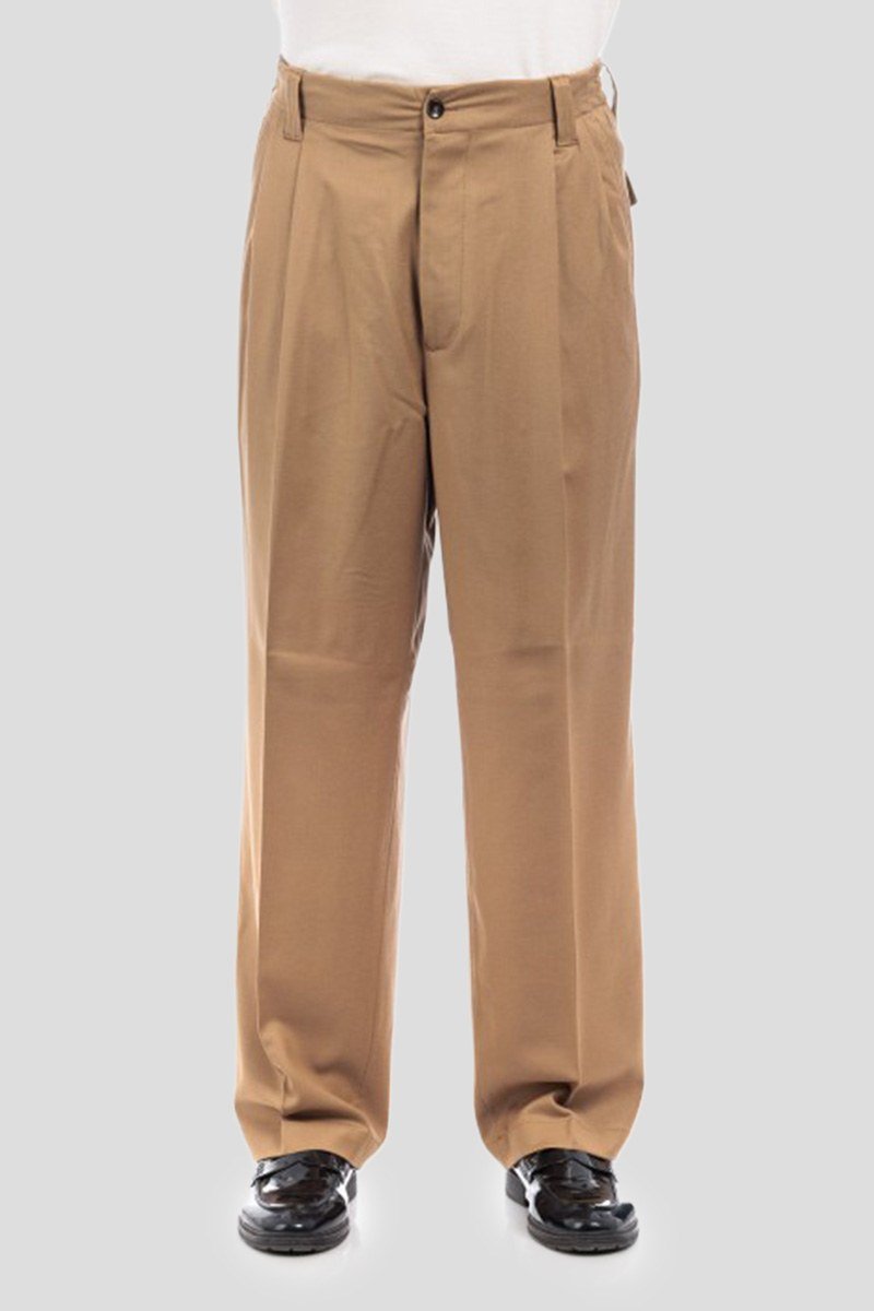 Ανδρικό-Μπεζ-Wide-Leg-Pants-LUBIAM