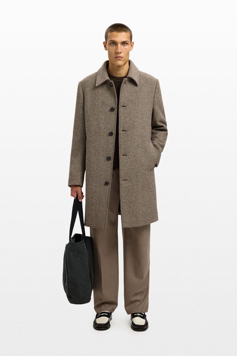 Ανδρικό Μπεζ Wool Blend Coat SELECTED HOMME