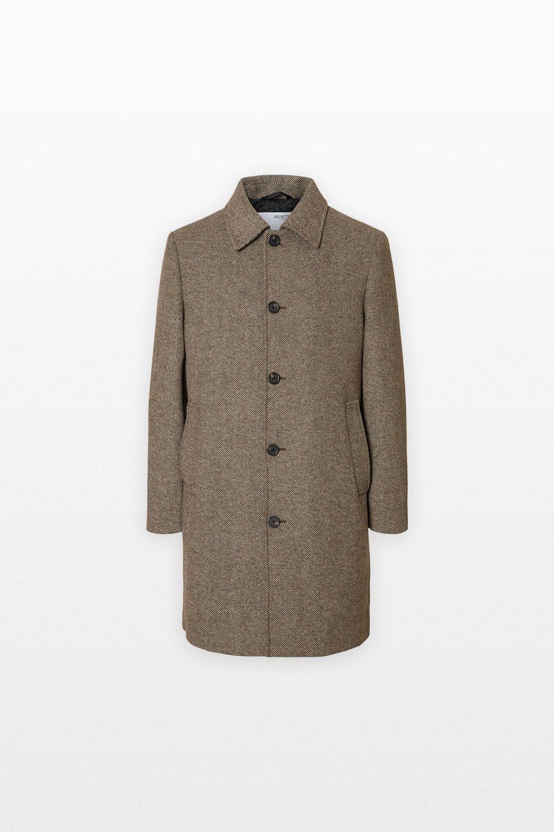 Ανδρικό Μπεζ Wool Blend Coat SELECTED HOMME