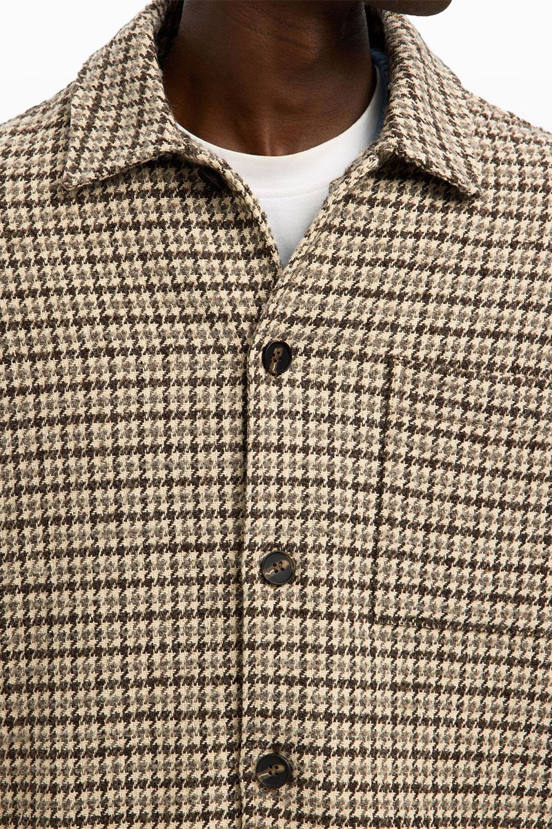 Ανδρικό Μπεζ Wool Blend Overshirt SELECTED HOMME