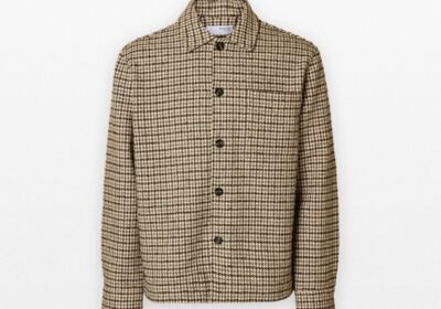 Ανδρικό-Μπεζ-Wool-Blend-Overshirt-SELECTED-HOMME