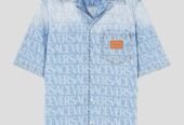 Ανδρικό Μπλε Allover Denim Shirt VERSACE