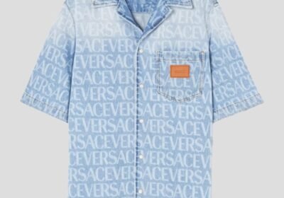 Ανδρικό-Μπλε-Allover-Denim-Shirt-VERSACE