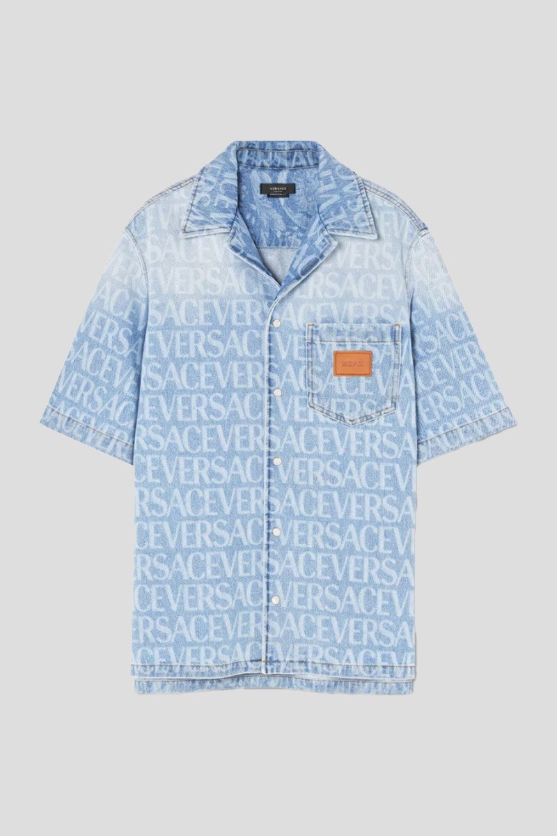 Ανδρικό-Μπλε-Allover-Denim-Shirt-VERSACE