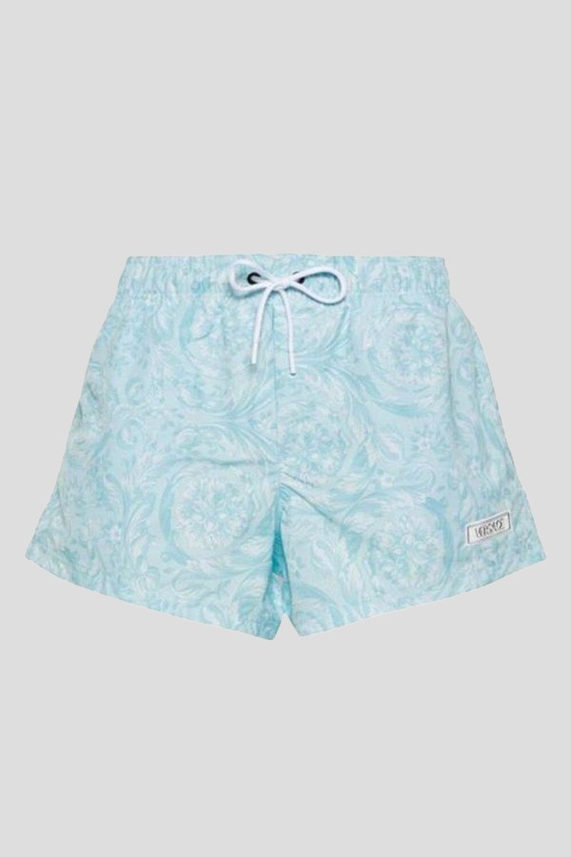 Ανδρικό-Μπλε-Baroque-Print-Swim-Short-VERSACE