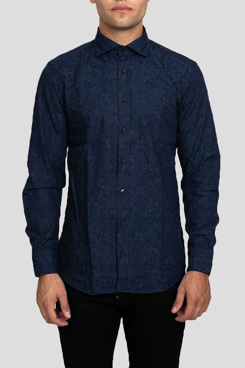 Ανδρικό-Μπλε-Blue-Pattern-Shirt-BASTONCINO