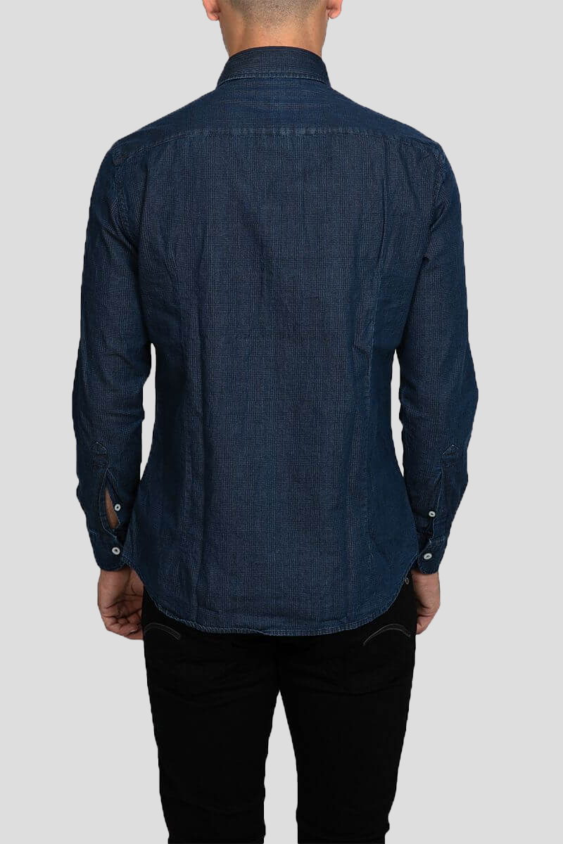 Ανδρικό Μπλε Blue WIndowpane Check BASTONCINO