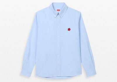 Ανδρικό-Μπλε-Boke-Flower-Embroidered-Shirt-KENZO