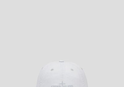 Ανδρικό-Μπλε-Brushed-Cotton-Gabardine-Cap-STONE-ISLAND