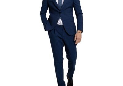 Ανδρικό-Μπλε-Checked-Two-Piece-SuitBlue-SARTORIA-MONK