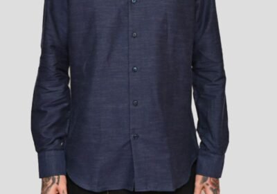 Ανδρικό-Μπλε-Classic-Shirt-In-Dark-Blue-MIRCAM