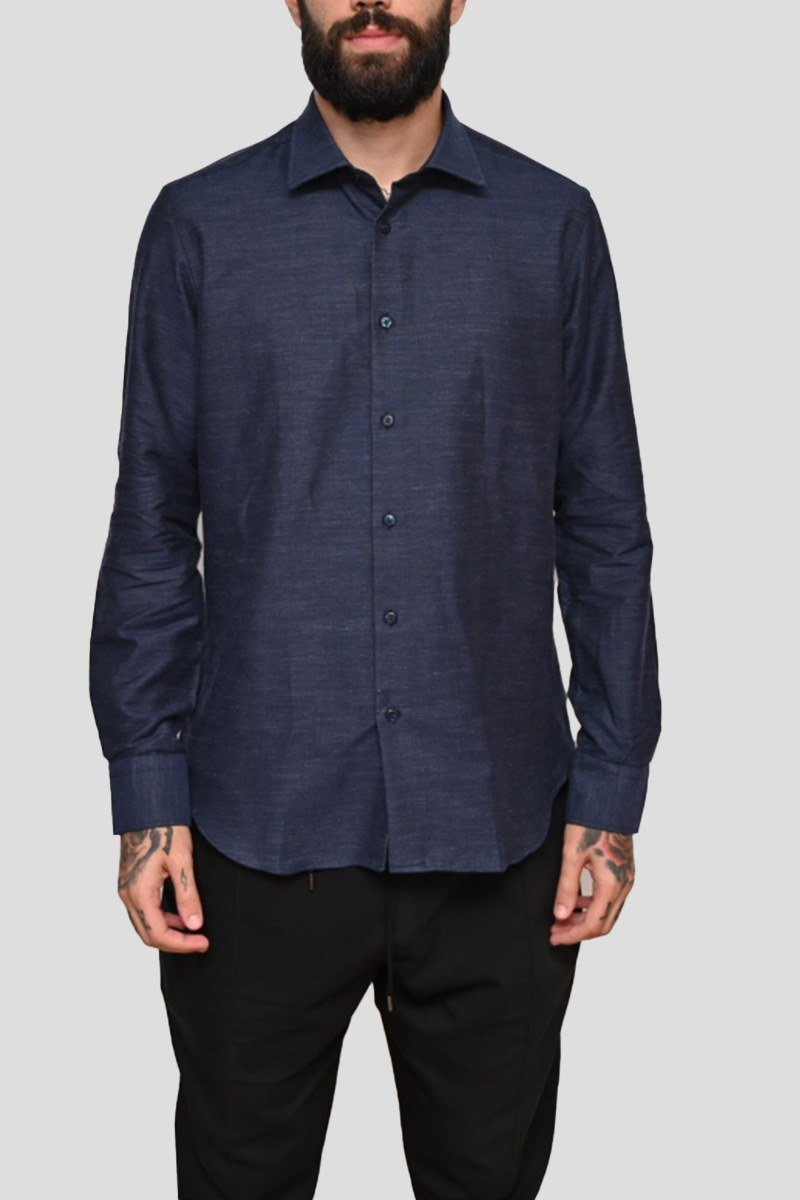 Ανδρικό Μπλε Classic Shirt In MIRCAM
