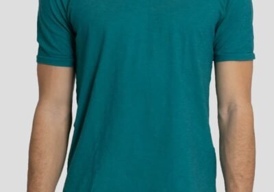 Ανδρικό-Μπλε-Classic-T-Shirt-HOSIO