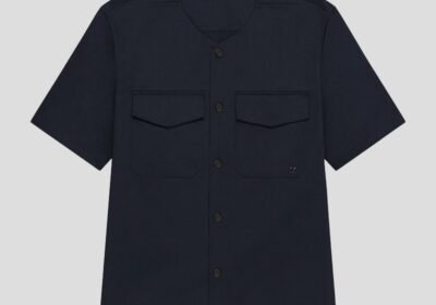 Ανδρικό-Μπλε-Collarless-Shirt-COURREGES