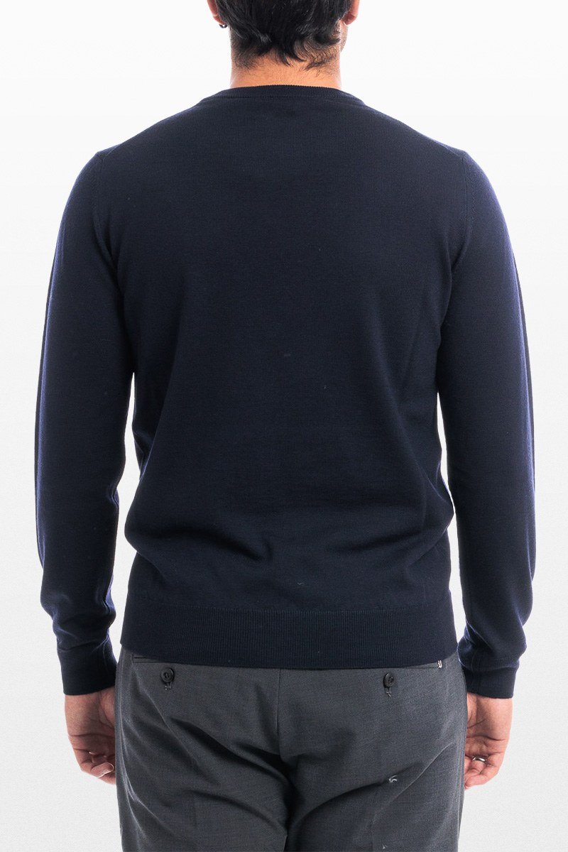 Ανδρικό Μπλε Crew Neck Sweater +39MASQ