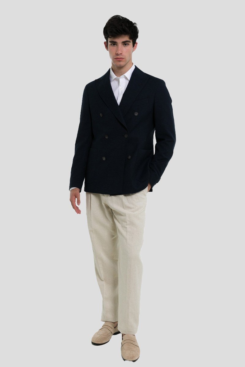Ανδρικό Μπλε Double Breasted Black IVERGANO