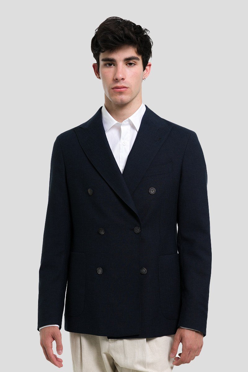 Ανδρικό-Μπλε-Double-Breasted-Black-Classic-Blazer-IVERGANO