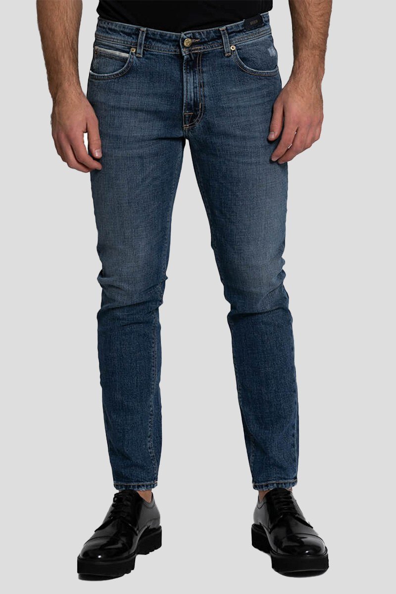 Ανδρικό-Μπλε-Five-Pocket-Straight-Leg-Jeans-BRIGLIA