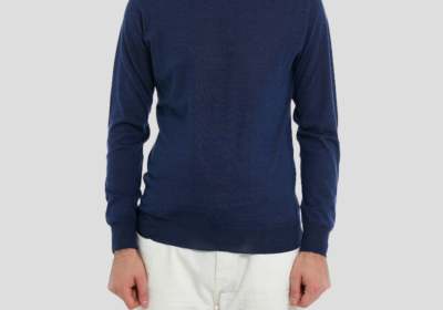 Ανδρικό-Μπλε-Hign-Neck-Sweater-In-Darksea-Blue-39MASQ