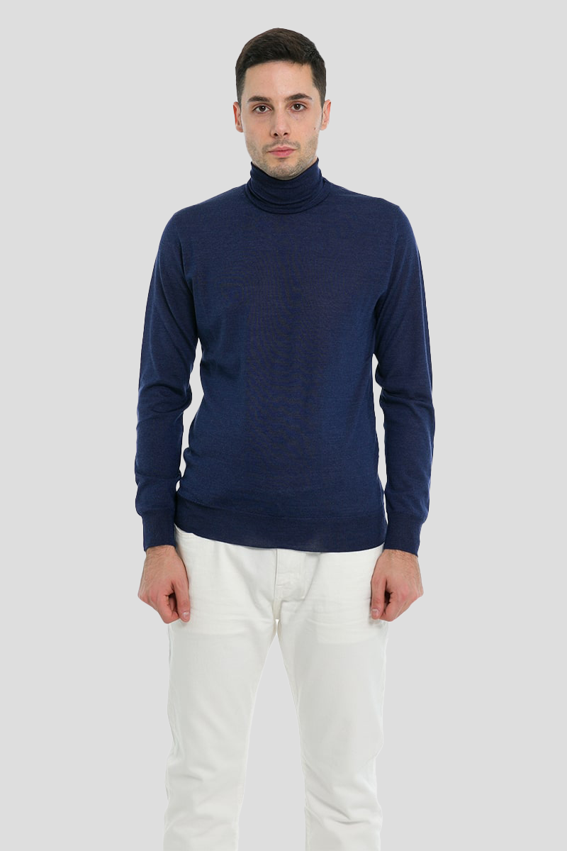 Ανδρικό-Μπλε-Hign-Neck-Sweater-In-Darksea-Blue-39MASQ