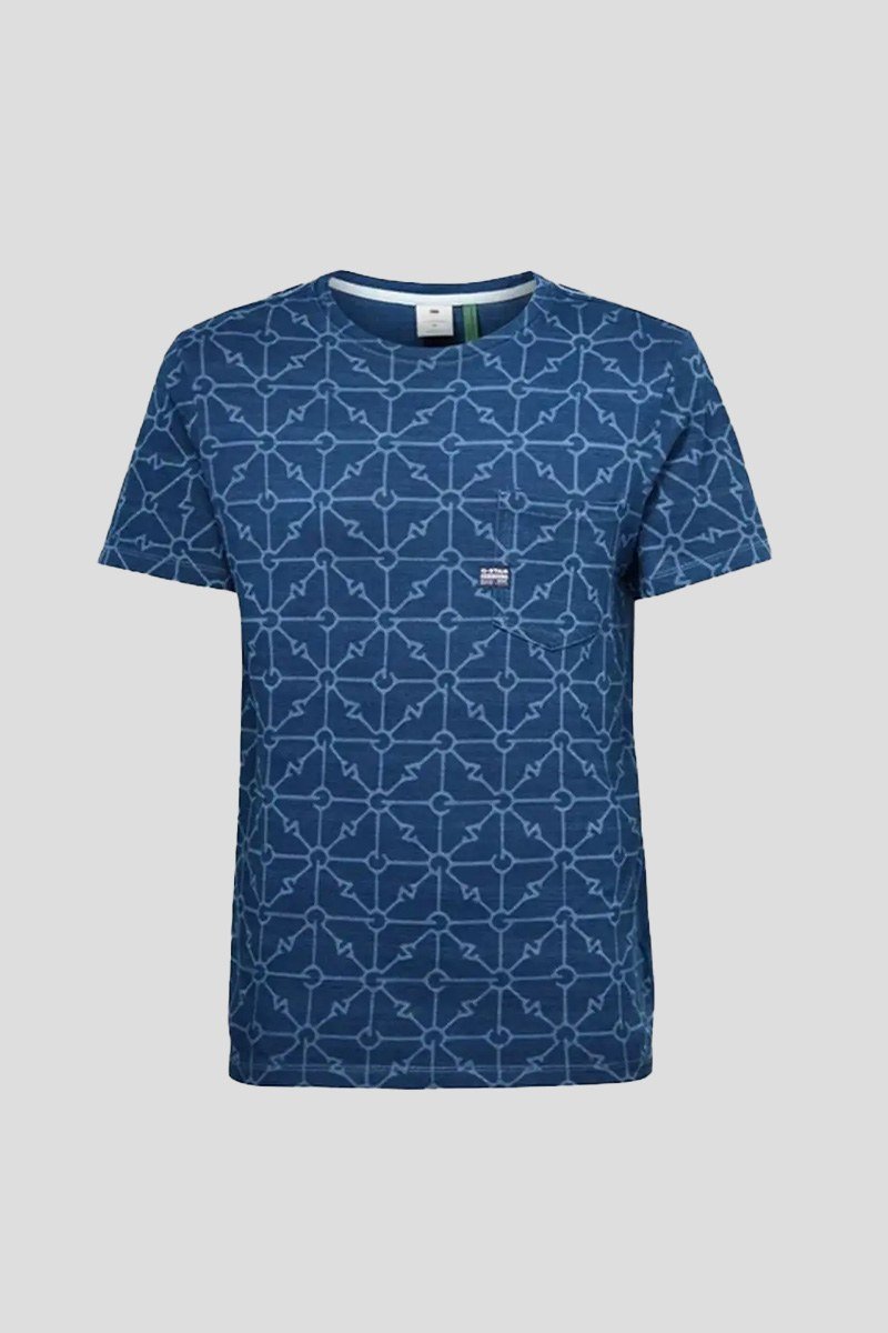 Ανδρικό-Μπλε-Indigo-Pocket-GR-T-Shirt-G-STAR