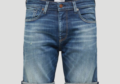 Ανδρικό-Μπλε-Knee-Length-Denim-Shorts-SELECTED-HOMME