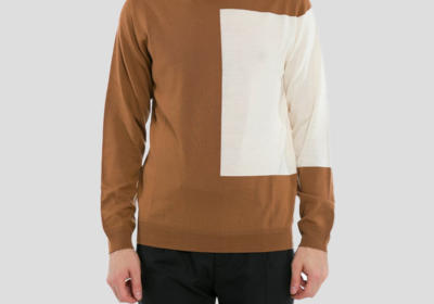Ανδρικό-Μπλε-Knit-Tee-In-Caramel-Brown-39MASQ