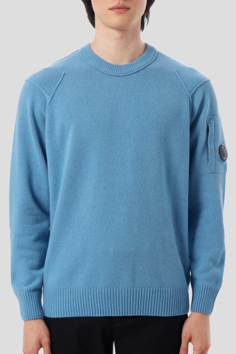 Ανδρικό-Μπλε-Knitted-Crewneck-Sweater-C.P.-COMPANY