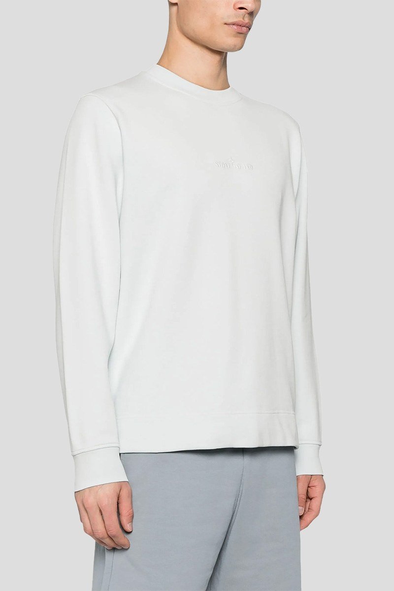 Ανδρικό Μπλε Logo Embroidered Sweatshirt STONE ISLAND