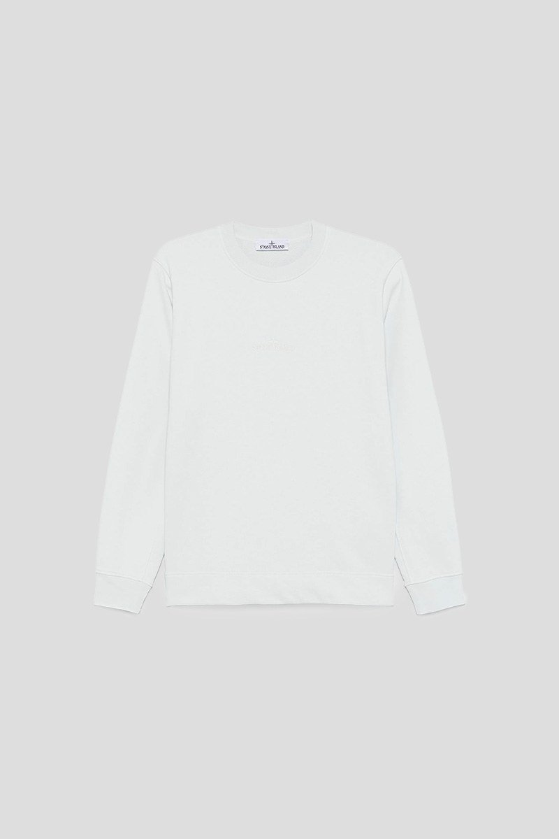 Ανδρικό-Μπλε-Logo-Embroidered-Sweatshirt-STONE-ISLAND