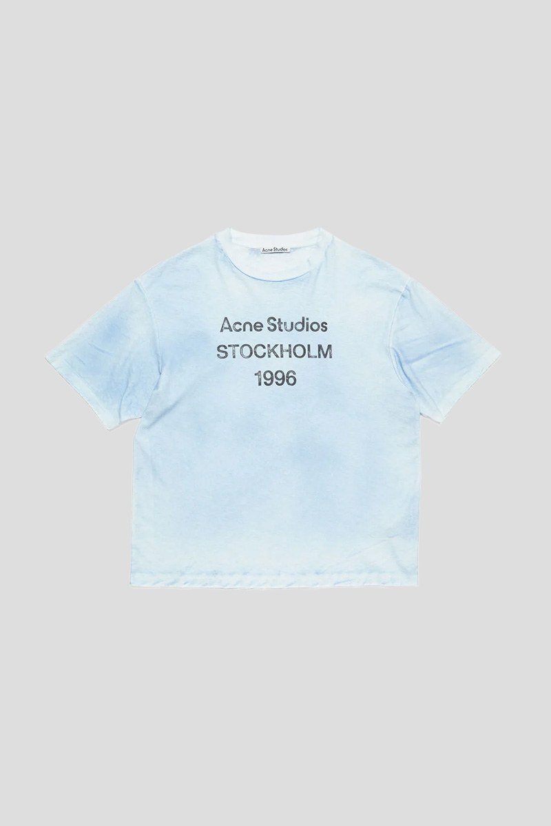 Ανδρικό-Μπλε-Logo-T-Shirt-Dusty-Blue-ACNE-STUDIOS