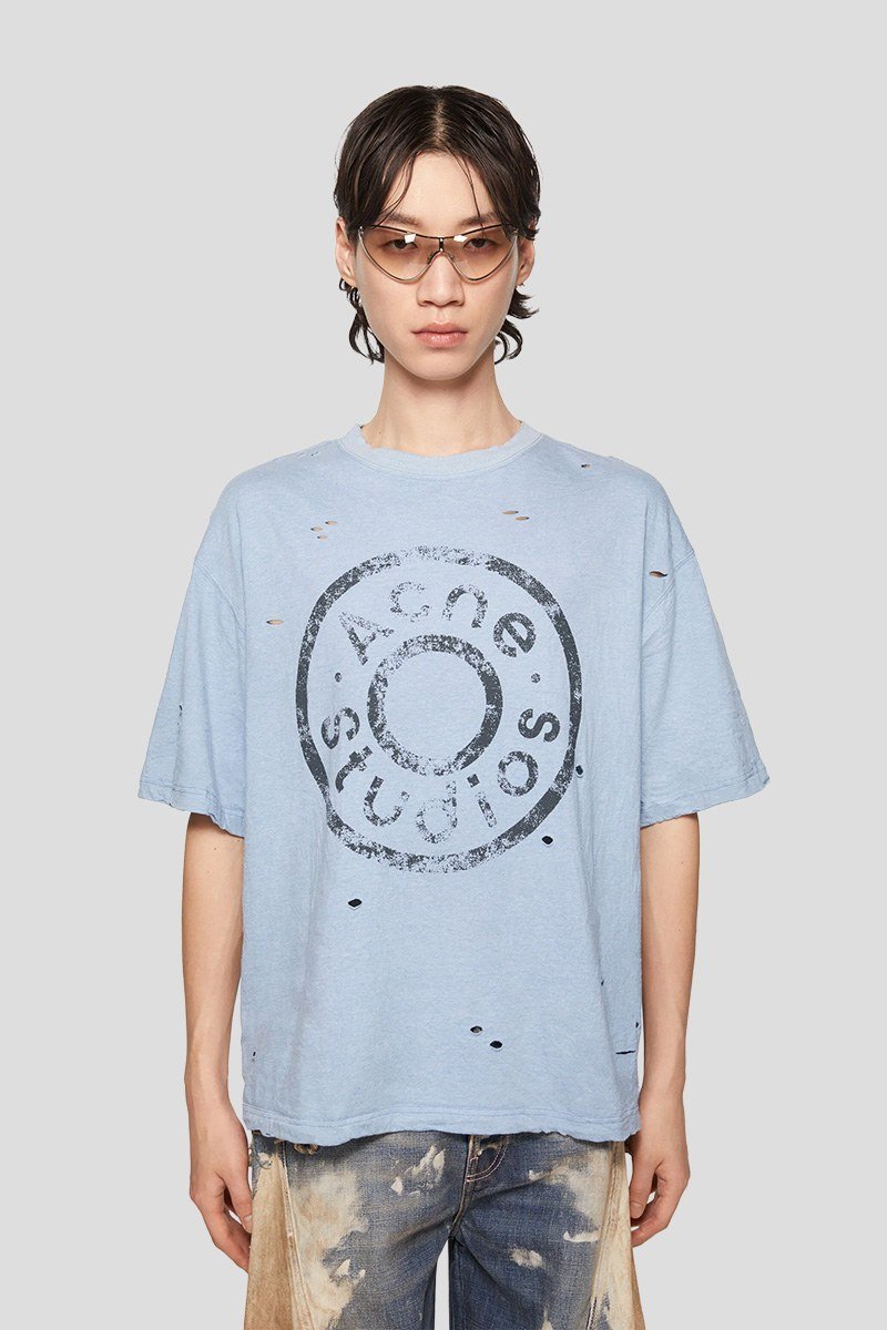 Ανδρικό Μπλε Logo Τ shirt ACNE STUDIOS