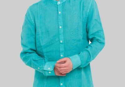 Ανδρικό-Μπλε-Long-Sleeves-Linen-Shirt-120-LINO