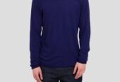 Ανδρικό Μπλε Long Sleeves T 120% LINO