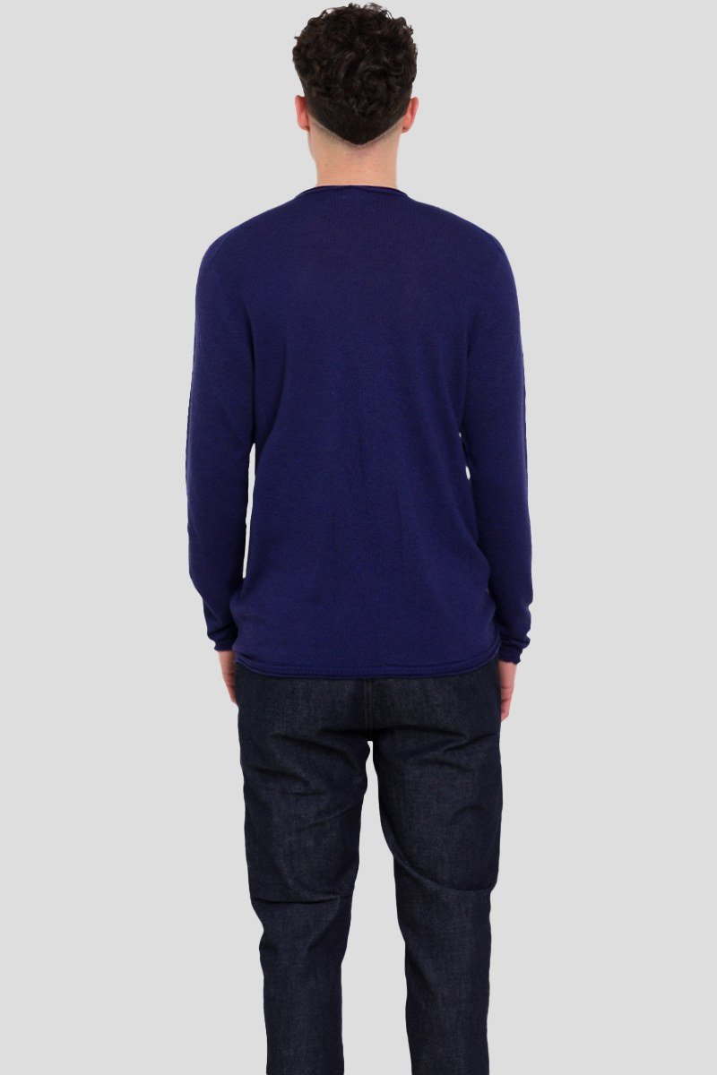 Ανδρικό Μπλε Long Sleeves T 120% LINO