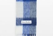 Ανδρικό Μπλε Mohair Checked Scarf ACNE STUDIOS