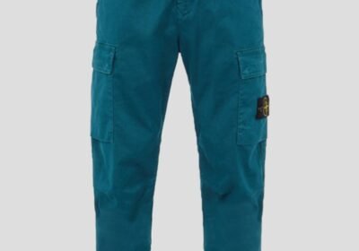 Ανδρικό-Μπλε-Old-Effect-Cargo-Trousers-STONE-ISLAND
