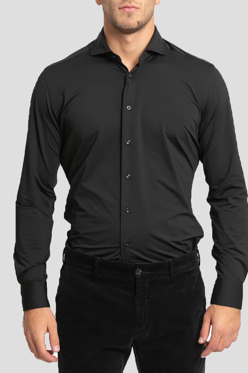 Ανδρικό-Μπλε-Plain-Buttoned-ShirtBlue-XACUS